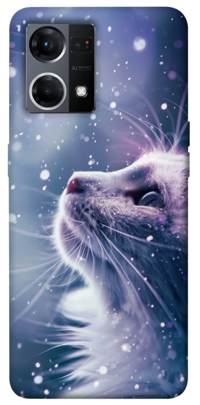 Чохол на Oppo Reno 7 4G Snow cat фото 1 з 1
