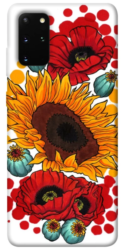Чохол на Samsung Galaxy S20+ Соняшники та маки фото 1 з 1