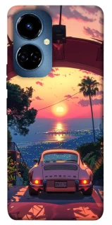 Чехол на TECNO Camon 19 Pro Porsche at sunset фото 1 из 1