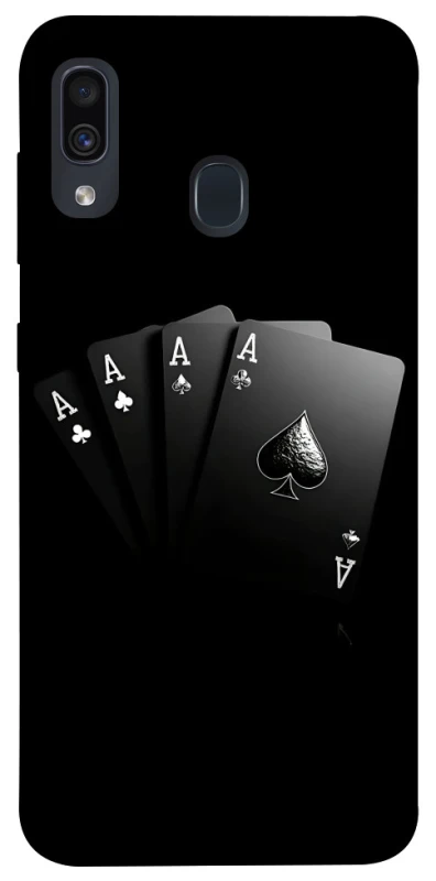 Чохол на Samsung Galaxy A20 / A30 Black Cards фото 1 з 1