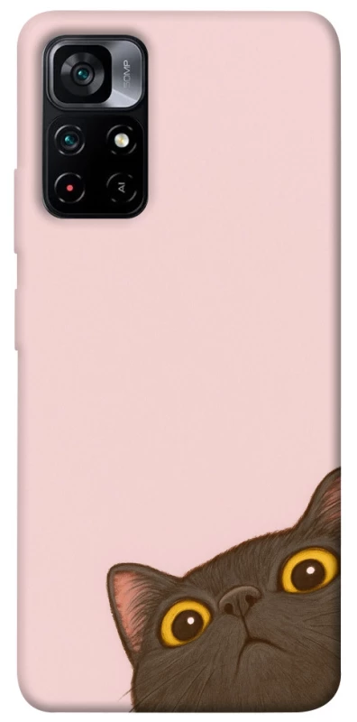 Чохол на Xiaomi Poco M4 Pro 5G Peeping cat фото 1 з 1
