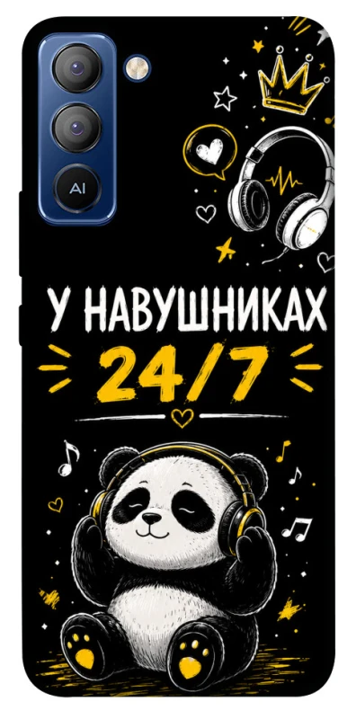 Чохол на TECNO Pop 5 LTE У навушниках 24/7 фото 1 з 1