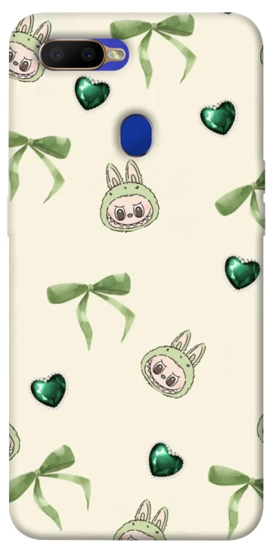 Чехол на Oppo A5s Labubu Green Heart фото 1 из 1