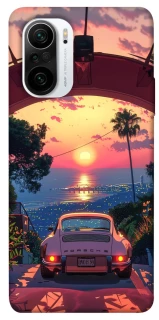 Чехол на Xiaomi Redmi K40 / K40 Pro / K40 Pro+ / Poco F3 Porsche at sunset фото 1 из 1