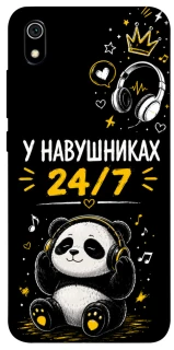Чехол на Xiaomi Redmi 7A У навушниках 24/7 фото 1 из 1