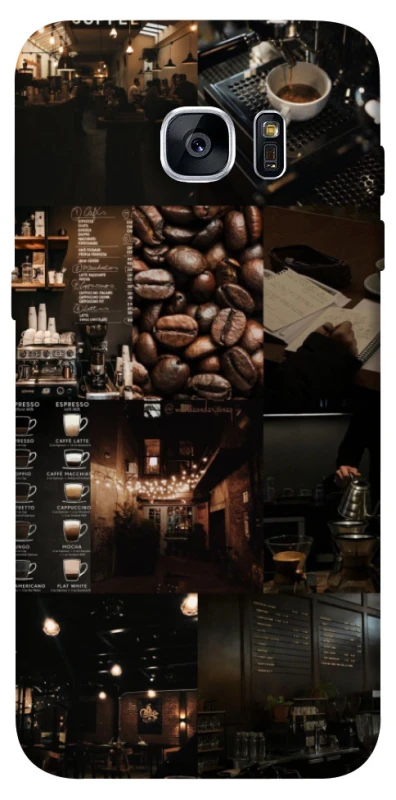 Чохол на Samsung G935F Galaxy S7 Edge Coffee collage ver.1 фото 1 з 1