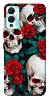 Чохол на Infinix Hot 12 Play skull and rose фото 1 з 1