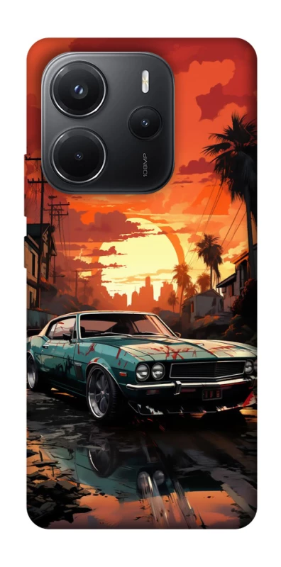 Чохол на Xiaomi Redmi Note 14 4G (Int. version) Car at sunset фото 1 з 1