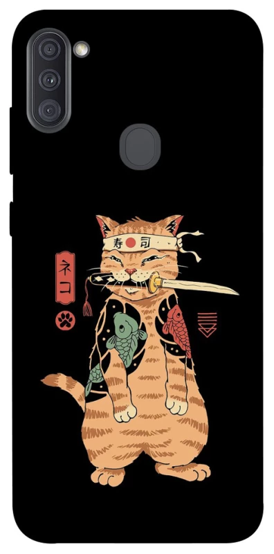Чехол на Samsung Galaxy A11 Кот-самурай фото 1 из 1