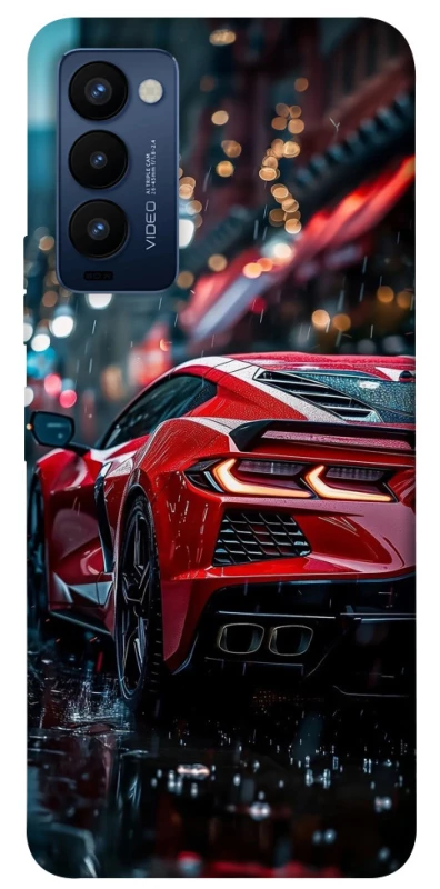 Чехол на TECNO Camon 18 Red sports car фото 1 из 1