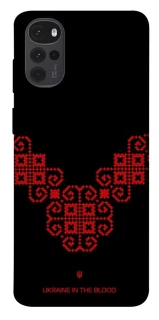 Чохол на Motorola Moto G22 Чорно-червона вишиванка фото 1 з 1