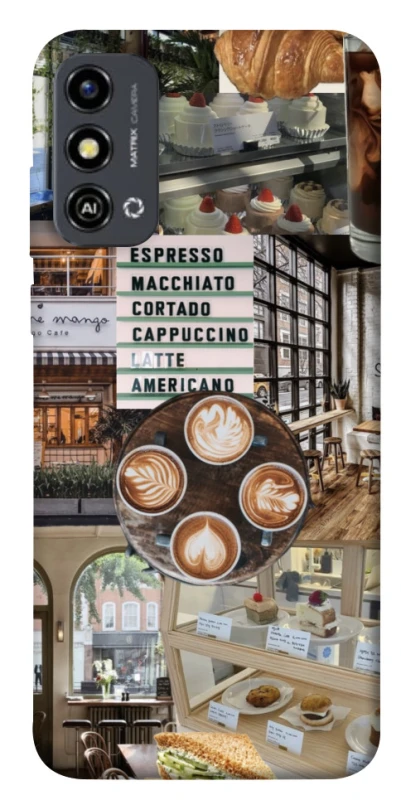 Чохол на ZTE Blade A53 Coffee collage ver.5 фото 1 з 1