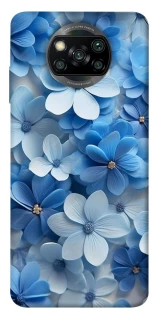 Чехол на Xiaomi Poco X3 NFC / Poco X3 Pro Синие цветы фото 1 из 1