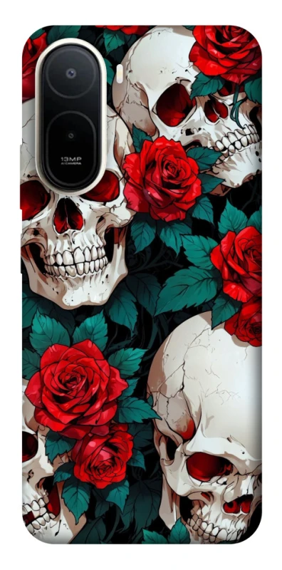 Чехол на Xiaomi Redmi A7 Pro 4G skull and rose фото 1 из 2