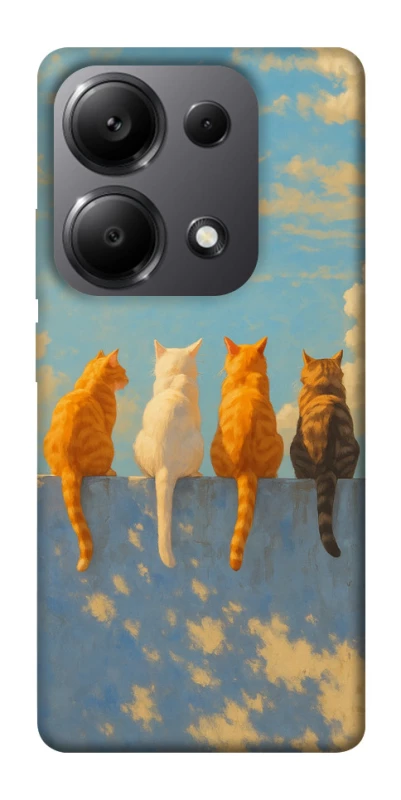 Чехол на Xiaomi Redmi Note 13 Pro 5G cats on wall фото 1 из 1