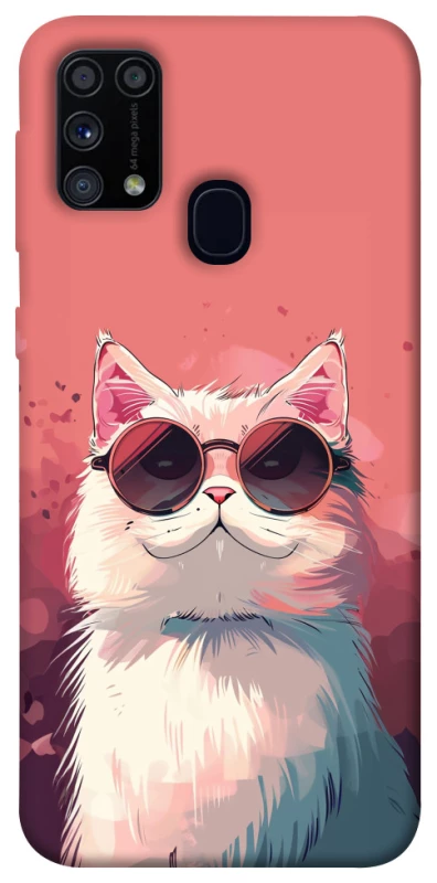 Чохол на Samsung Galaxy M31 Сat with glasses фото 1 з 1