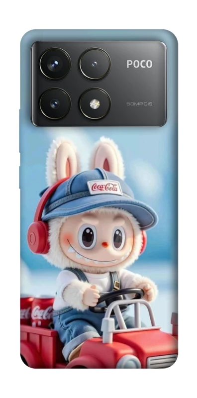 Чохол на Xiaomi Poco F6 Pro Labubu in the car фото 1 з 1