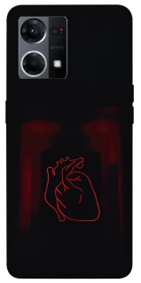 Чехол на Oppo Reno 7 4G Красное сердце фото 1 из 1