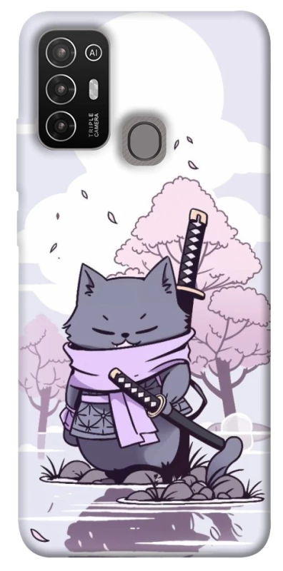 Чехол на ZTE Blade A52 Samurai cat фото 1 из 1