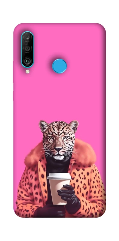 Чехол на Huawei P30 lite Леопард с кофе фото 1 из 1