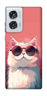 Чохол на Motorola Edge 50 Fusion Сat with glasses фото 1 з 1