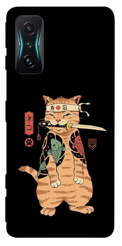 Чохол на Xiaomi Redmi K50 Gaming Кіт-самурай фото 1 з 1