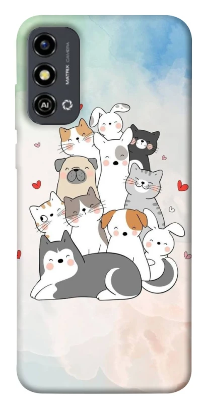 Чохол на ZTE Blade A53 Funny Pets ver.2 фото 1 з 1