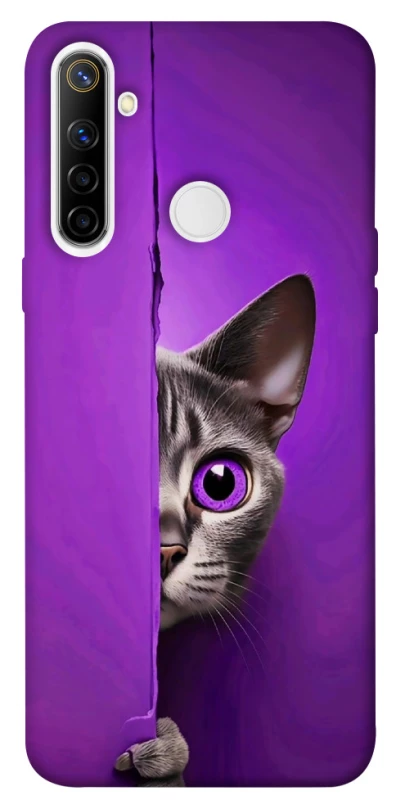 Чехол на Realme 6i Кот-подглядыватель фото 1 из 1