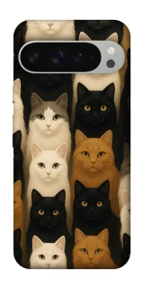 Чехол на Google Pixel 9 Pro XL Colorful Cat Collage фото 1 Чехол на Google Pixel 9 Pro XL Colorful Cat Collage фото 1 из 1