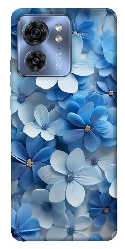 Чехол на Motorola Edge 40 Синие цветы фото 1 из 1