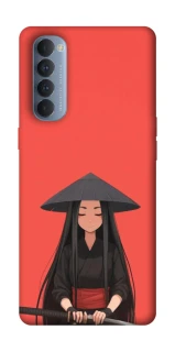 Чехол на Oppo Reno 4 Pro Red samurai фото 1 из 1