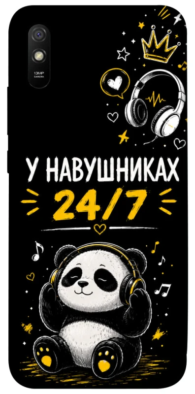 Чехол на Xiaomi Redmi 9A У навушниках 24/7 фото 1 из 1