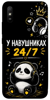Чехол на Xiaomi Redmi 9A У навушниках 24/7 фото 1 из 1