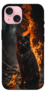 Чехол на Apple iPhone 15 (6.1") Огненный кот фото 1 из 1