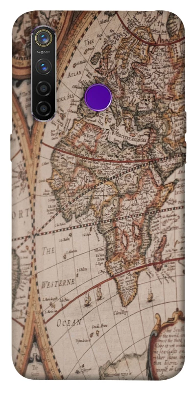 Чехол на Realme 5 Pro Карта путешествий фото 1 из 1