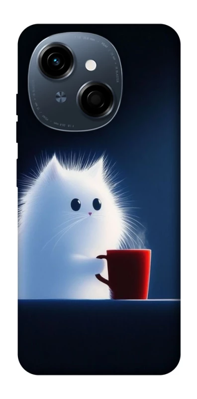 Чохол на TECNO Spark Go 1 Чохол кіт з кавою фото 1 з 1