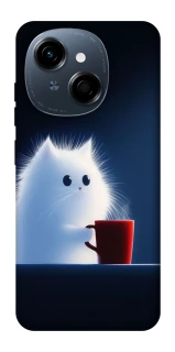 Чехол на TECNO Spark Go 1 Чехол кот с кофе фото 1 из 1