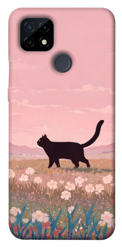 Чохол на Realme C21 cat on a field фото 1 з 1