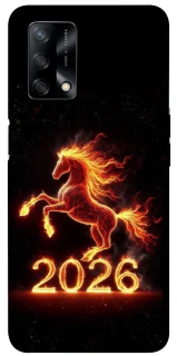 Чехол на Oppo A74 4G Red Fire Horse ver.1 фото 1 из 1