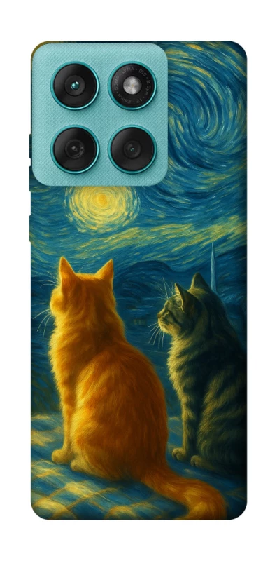 Чохол на Motorola Edge 60 Fusion Cats under the stars фото 1 з 1