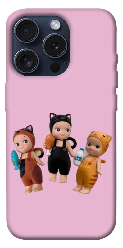 Чохол на Apple iPhone 15 Pro (6.1") Cat Cafe Trio фото 1 з 1