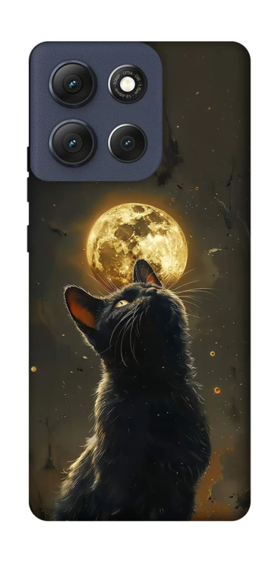 Чохол на Motorola Moto G86 Кіт під місяцем v2 фото 1 з 1