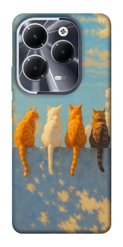 Чохол на Infinix Hot 40 cats on wall фото 1 з 1