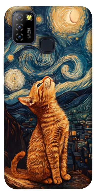 Чохол на Infinix Hot 10 Lite van gogh cat фото 1 з 1
