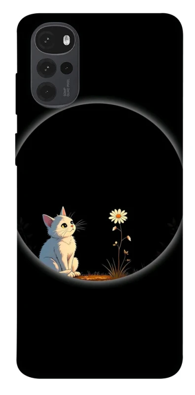 Чехол на Motorola Moto G22 Cat and flower фото 1 из 1