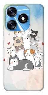 Чохол на TECNO Spark 10 Funny Pets ver.2 фото 1 з 1