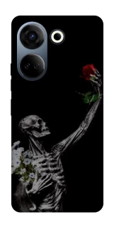 Чехол на TECNO Camon 20 Pro (CK7n) Skeleton vs Rose фото 1 из 1