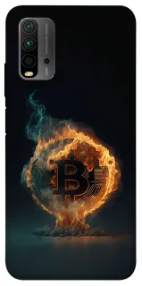 Чохол на Xiaomi Redmi 9T Fire Bitcoin фото 1 з 1