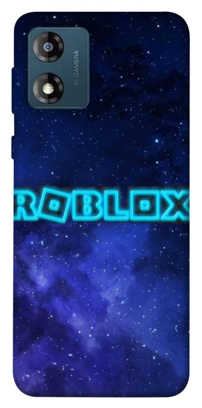 Чохол на Motorola Moto E13 Roblox Space Logo Blue фото 1 з 1