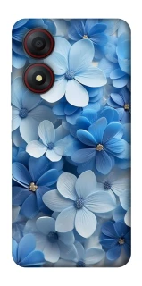 Чехол на ZTE Blade A34 4G Синие цветы фото 1 из 1